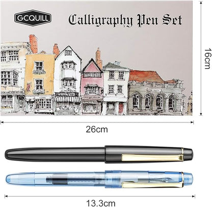GC QUILL Calligraphy Set Fountain Pens 7 Different Size Nibs and 36 Assorted - Image 3