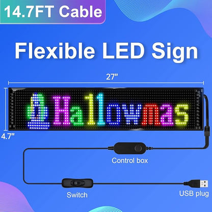 Programmable LED Sign, Scrolling Flexible Advertising Digital Signs, LED Car - Image 5