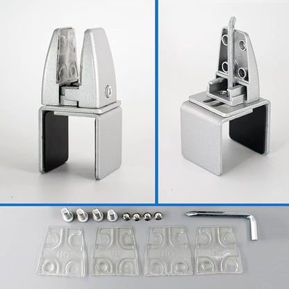 Aluminum Vertical Clamp Partition Board Acrylic Desk Divider Support Clamp - Image 4