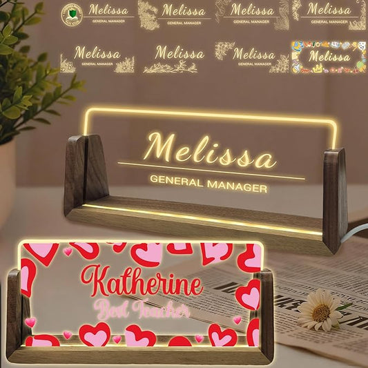 Personalized Acrylic Light Up Name Plate by Unknown