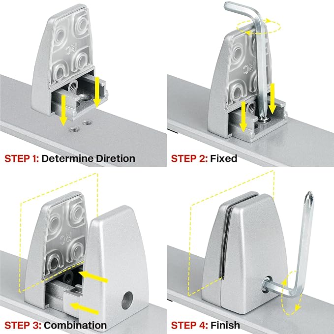 4 Packs Sneeze Guard Clamp Bracket, Sneeze Guard Shield Base - Image 3
