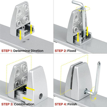 4 Packs Sneeze Guard Clamp Bracket, Sneeze Guard Shield Base - Image 3