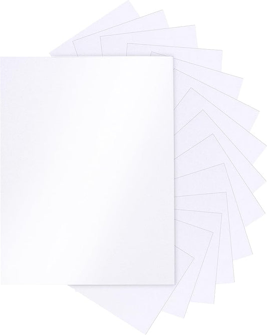Silunkia 120 Sheets White Shimmer Cardstock 8.5 x 11 Heavyweight Paper by Silunkia