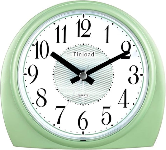 Tinload 5.5" Large Analog Alarm Clock Silent Non Ticking, Gentle Wake, Beep by Tinload