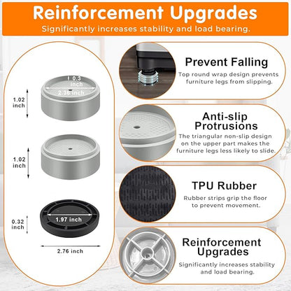 Furniture Risers Bed Risers Heavy Duty 1 inch, 2 inch, 3 inch, 4 inch Round - Image 3