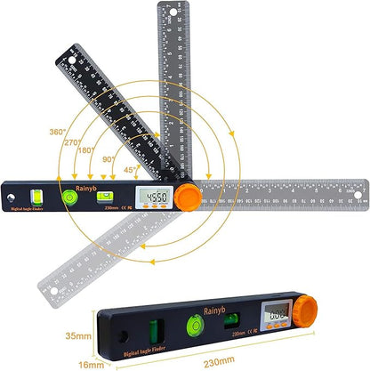 Rainyb Digital Angle Finder Tool 7inch 0-360 degree LED Digital Protractor - Image 4
