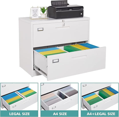 MIIIKO 2 Drawer Lateral File Cabinet - Image 5