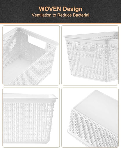 Plastic Storage Baskets For Organizing, 6 Pack Organization and Storage - Image 3
