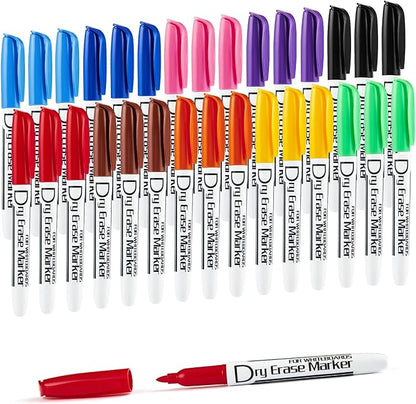 Volcanics Dry Erase Markers Low Odor Fine Whiteboard Markers Thin Box of 30 by Volcanics