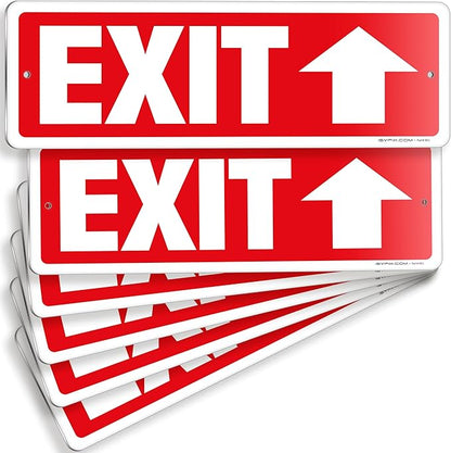 iSYFIX Exit Signs 6 Pack 12x4 Inch by iSYFIXPREMIUMSIGNS