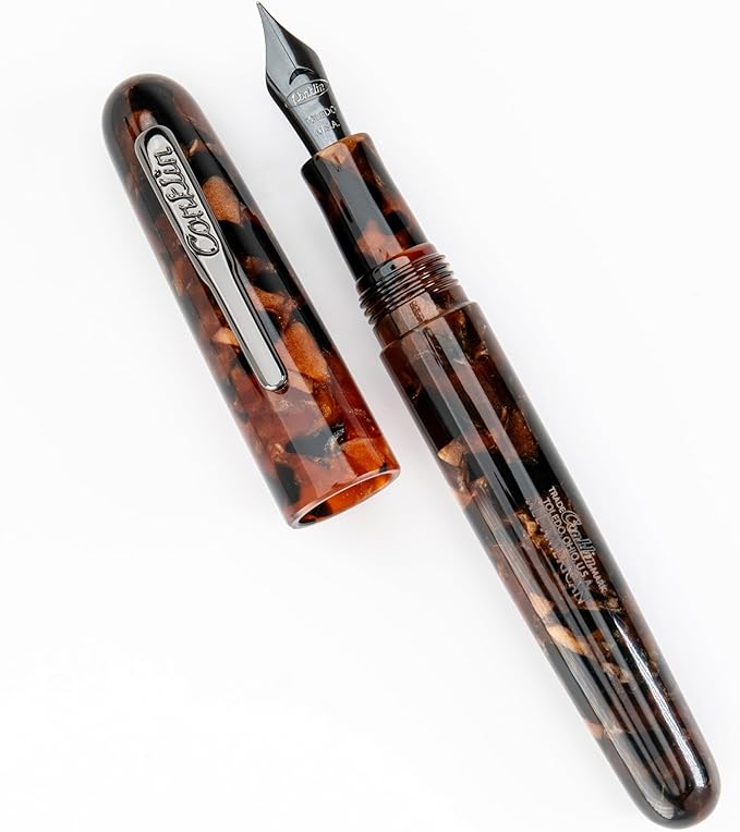 Conklin All American Fountain Pen in Brownstone – Stub Nib, Rich Brown Finish & - Image 3