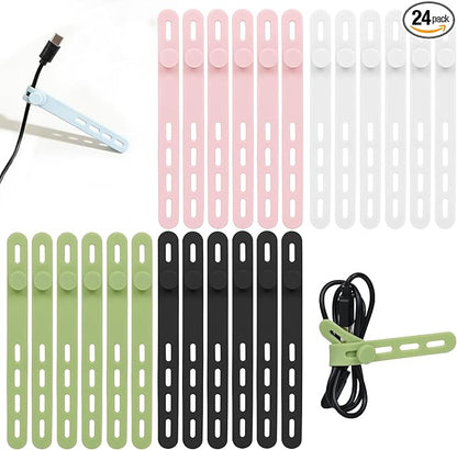 Donruby 24Pcs Silicone Cable Ties by Donruby
