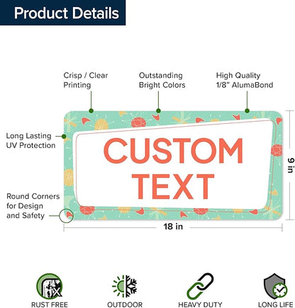 Custom Sign, Custom Street Sign, 11 Font Colors, 13 Font Styles, 4 Hole Options - Image 6