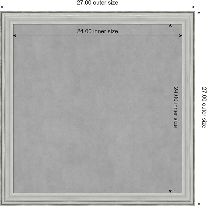 Amanti Art Silver Framed Magnetic Board 27x27 Medium Vision Board - Image 4