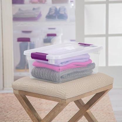 Sterilite 48-Pack 15 Quart ClearView Latch Box, Stackable Organizer Bins - Image 5