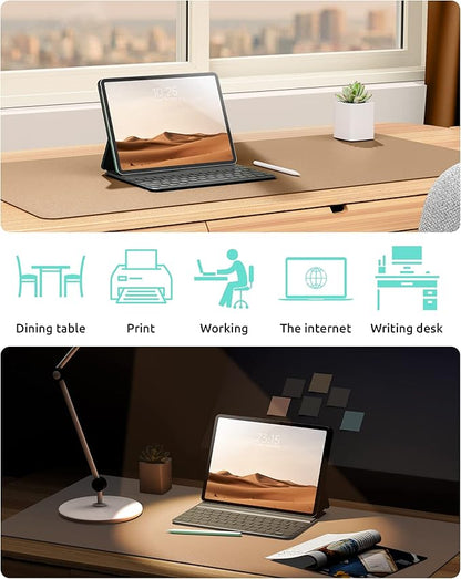 YSAGi Leather Desk Pad Protector, Office Mat, Large Mouse Pad, Non-Slip PU - Image 6