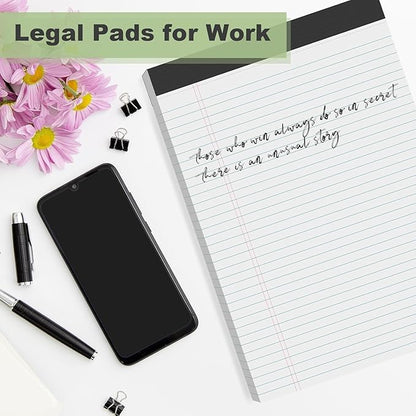 White Legal Pads 8.5 x 11 Narrow Ruled, 24 Pack Notepads College Ruled Pads of - Image 7