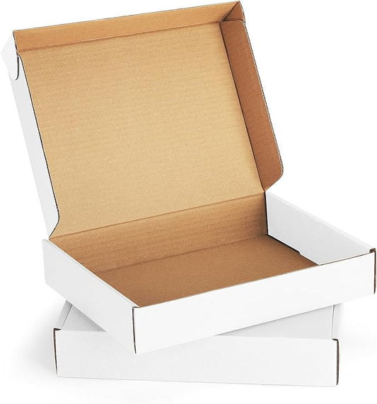 Eupako 11x8x2" White Shipping Boxes Corrugated Box Mailers 20 Pack Cardboard by Eupako