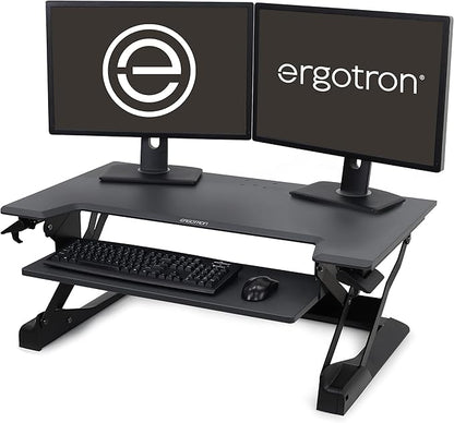Ergotron – WorkFit-TL Standing Desk Converter, Dual Monitor Sit Stand Desk Riser by Ergotron