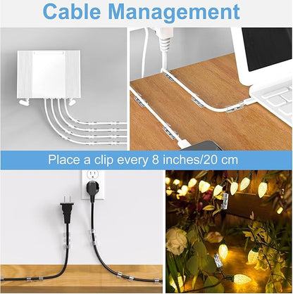 Outdoor Light Clips, Adhesive Cable Cord Organizer - Image 6