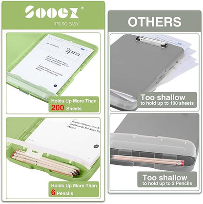 Sooez Clipboards with Storage, High Capacity Clip Boards 8.5x11 with Storage - Image 3