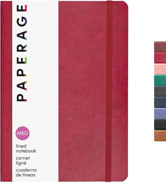 PAPERAGE Softcover Lined Journal Notebook, 160 Pages, Medium College Ruled by PAPERAGE
