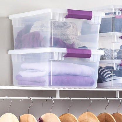 Sterilite 24-Pack ClearView Latch Box, Stackable Storage Organizer Bins - Image 7