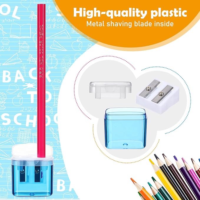 Teling 180 Pcs Manual Pencil Sharpeners Bulk Handheld Dual Holes Pencil - Image 4