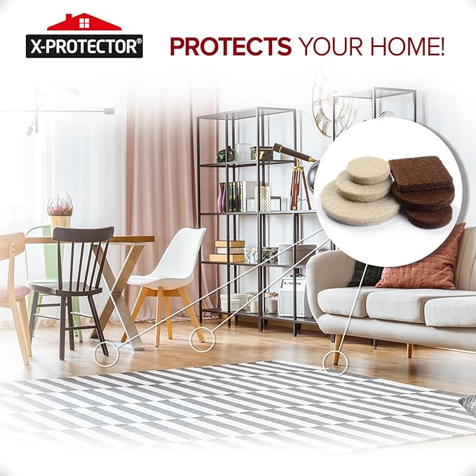 235 pcs Felt Furniture Pads Brown & Beige X-Protector! Huge Quantity of - Image 6