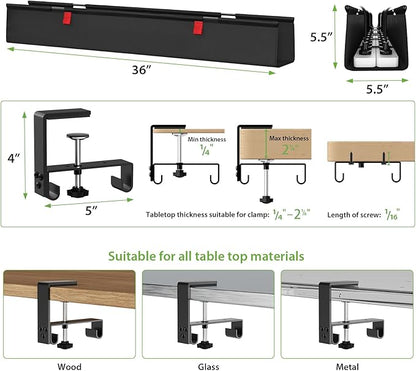 KEEGH Large 36" Under Desk Cable Management Tray - Image 4