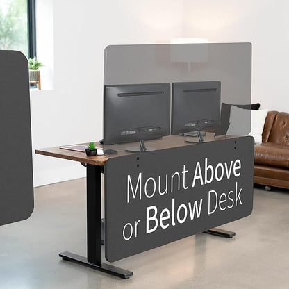 VIVO Clamp-on Privacy Panels 60 x 24 inch, 24 x 24 inch, Sound Absorbing - Image 5