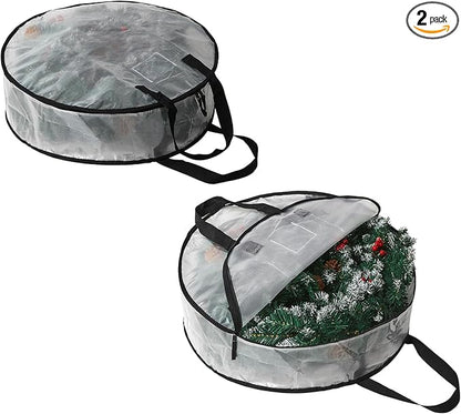 PWRSC 2 Pack Wreath Storage Bag, Christmas Decoration Garland Container by Unknown