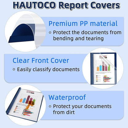 HAUTOCO 30 Pack Plastic Report Covers - Image 5