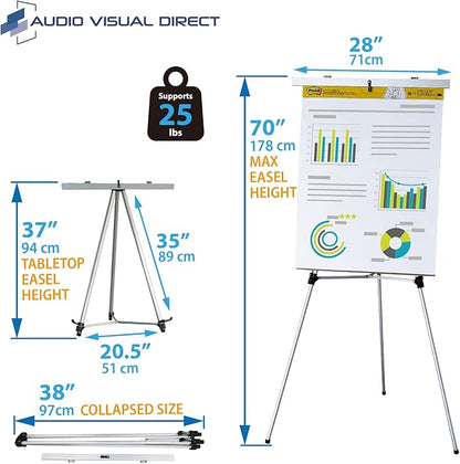 Lightweight Aluminum Flip-Chart Presentation Easel - Image 3