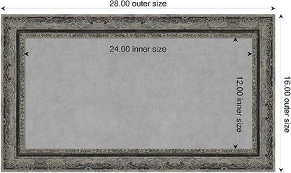 Amanti Art Black Framed Magnetic Board 16x28 Small Vision Board - Image 2