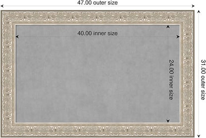 Amanti Art Silver Framed Magnetic Board 31x47 Large Vision Board - Image 2