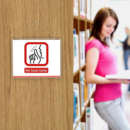 PecMuikee Horizontal Acrylic Sign Holder 8.5x11, Wall Mount Acrylic Sign Holder - Image 5