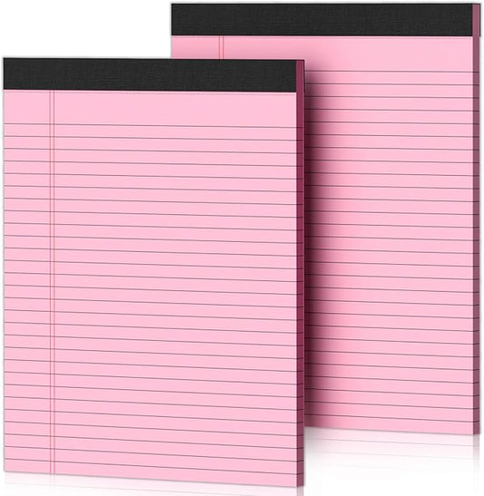 2 Pcs Legal Pads 8.5 x 11 Pink Note Pads 8.5 x 11 Notepad 8.5 x 11 Micro by Nichela