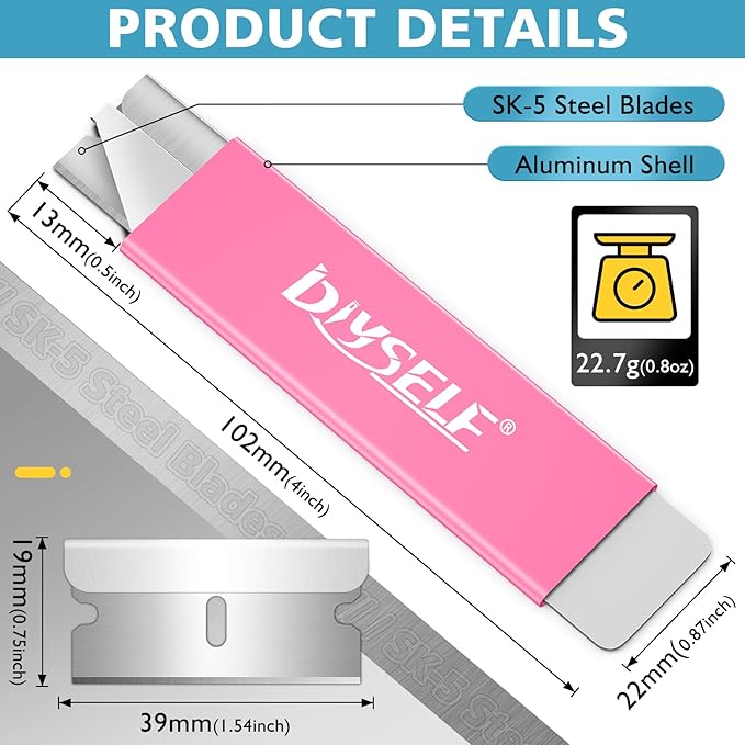 DIYSELF Utility Knife | Box Cutters | Set of 12 | Retractable Blade | All Metal - Image 6