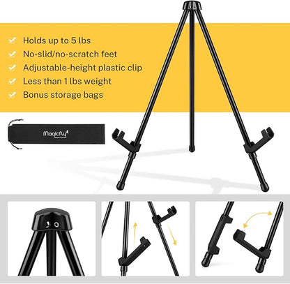 Magicfly 6 Pack Tabletop Easel, Adjustable & Portable Tripod Easel - Image 4