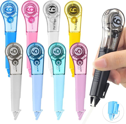 auroray 9 Pack Correction Tape Pens 1/5" X 236", 9 Color Correction Tape by auroray