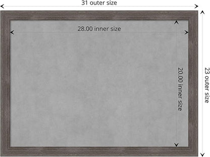 Amanti Art Grey Framed Magnetic Board 23x31 Medium Vision Board - Image 4