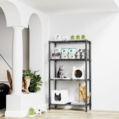 M MZG 1000 lbs 4 Tier Shelf Metal Storage Shelves Shelving Wire Rack Heavy Duty - Image 2
