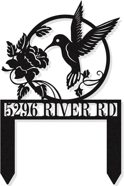 Personalized Hummingbird Metal House Numbers by HYTSIGN