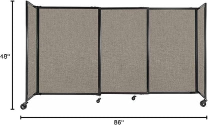 Versare Straightwall Sliding Portable Wall Partition | Freestanding Office - Image 7