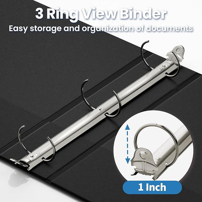SUNEE 3 Ring Binders 1 Inch 12 Pack - Image 3