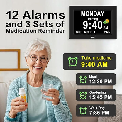 7‘’ Digital Alarm Clock for Elderly Large Display for Seniors Electric Clocks - Image 4