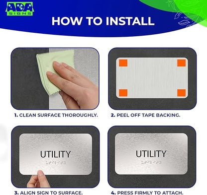 ADASigns Utility Room Sign 7”x4” - Image 4