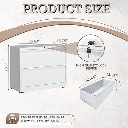mysteeldepot 2 Drawer Lateral File Cabinet - Image 3