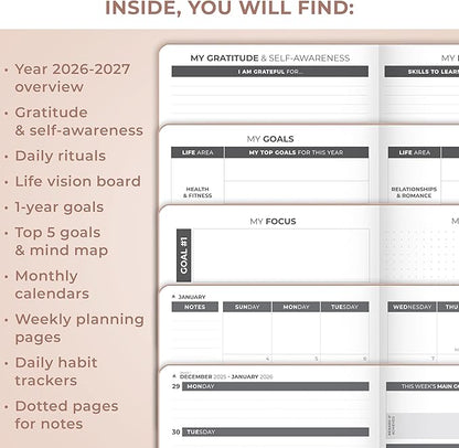 Clever Fox Dated Planner 2026-2027 – Weekly Life Planner Notebook - Image 5